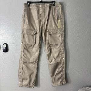 MNML Snap Front Cargo Pants, Beige, 38